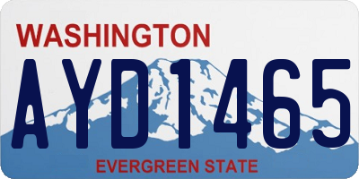 WA license plate AYD1465