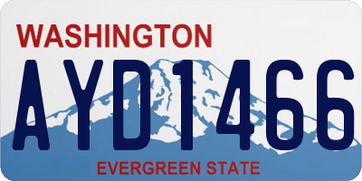 WA license plate AYD1466