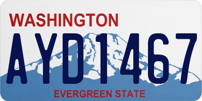 WA license plate AYD1467