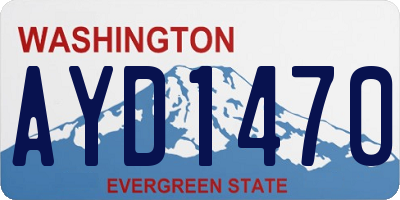 WA license plate AYD1470