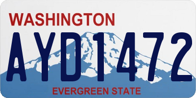WA license plate AYD1472