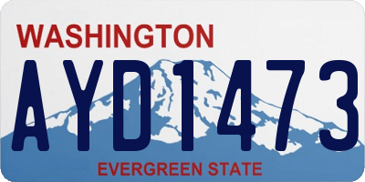WA license plate AYD1473