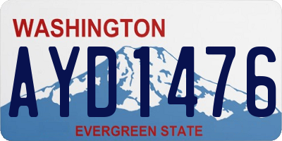 WA license plate AYD1476
