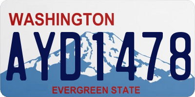 WA license plate AYD1478