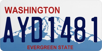 WA license plate AYD1481