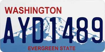 WA license plate AYD1489