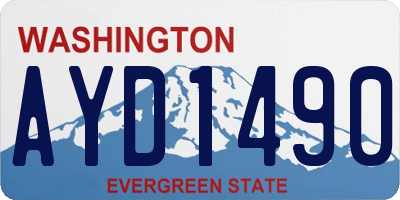 WA license plate AYD1490