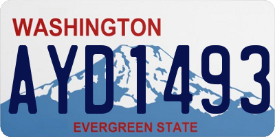 WA license plate AYD1493