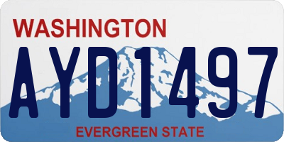 WA license plate AYD1497