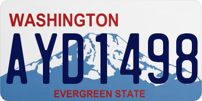 WA license plate AYD1498