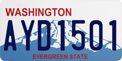 WA license plate AYD1501