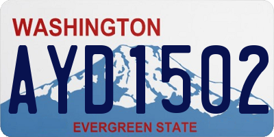 WA license plate AYD1502