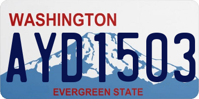 WA license plate AYD1503