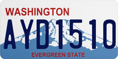WA license plate AYD1510