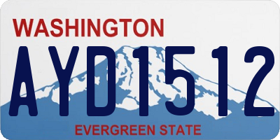 WA license plate AYD1512