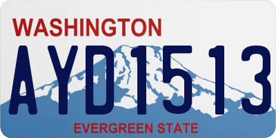 WA license plate AYD1513