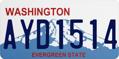 WA license plate AYD1514