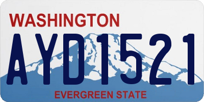 WA license plate AYD1521