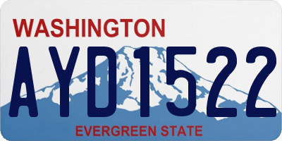WA license plate AYD1522