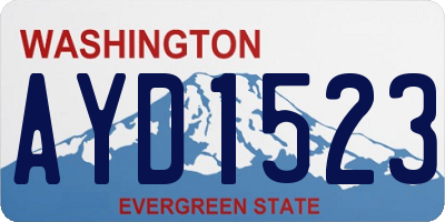 WA license plate AYD1523