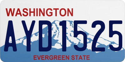 WA license plate AYD1525