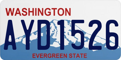 WA license plate AYD1526