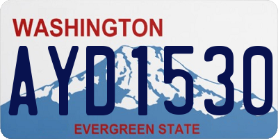 WA license plate AYD1530