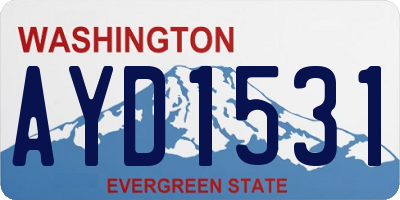 WA license plate AYD1531