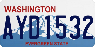 WA license plate AYD1532