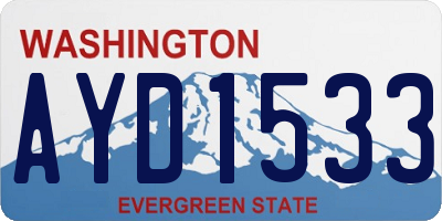 WA license plate AYD1533