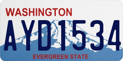 WA license plate AYD1534