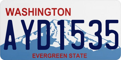 WA license plate AYD1535