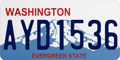 WA license plate AYD1536