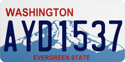 WA license plate AYD1537
