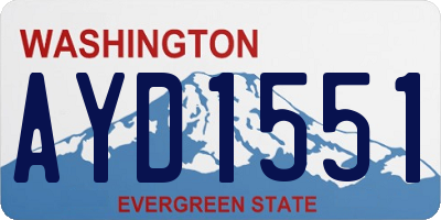 WA license plate AYD1551