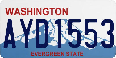 WA license plate AYD1553