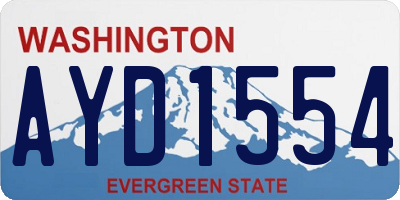 WA license plate AYD1554