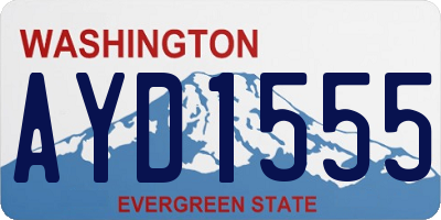 WA license plate AYD1555