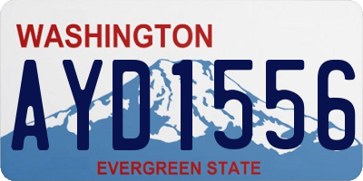 WA license plate AYD1556