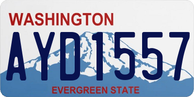 WA license plate AYD1557