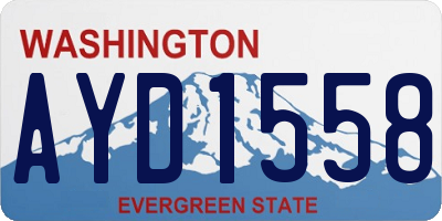 WA license plate AYD1558