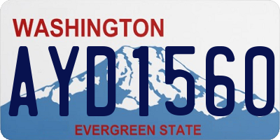 WA license plate AYD1560