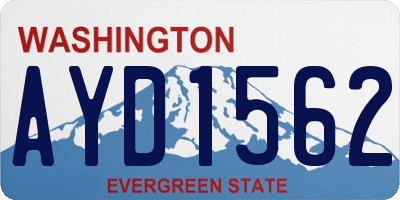 WA license plate AYD1562