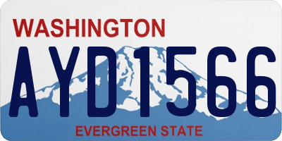 WA license plate AYD1566
