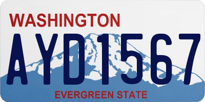 WA license plate AYD1567