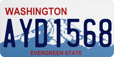 WA license plate AYD1568