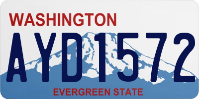 WA license plate AYD1572