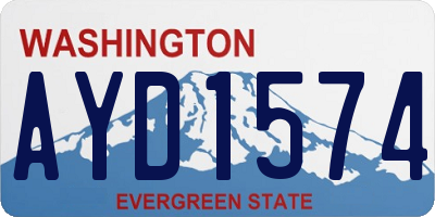 WA license plate AYD1574