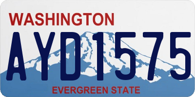WA license plate AYD1575