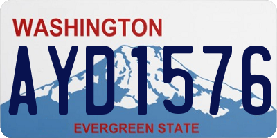 WA license plate AYD1576